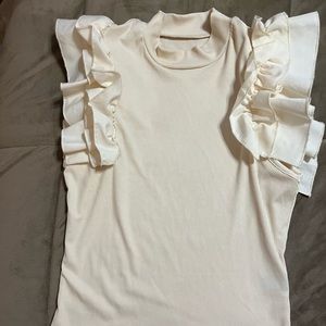 SHEIN Ruffle sleeve Medium Top